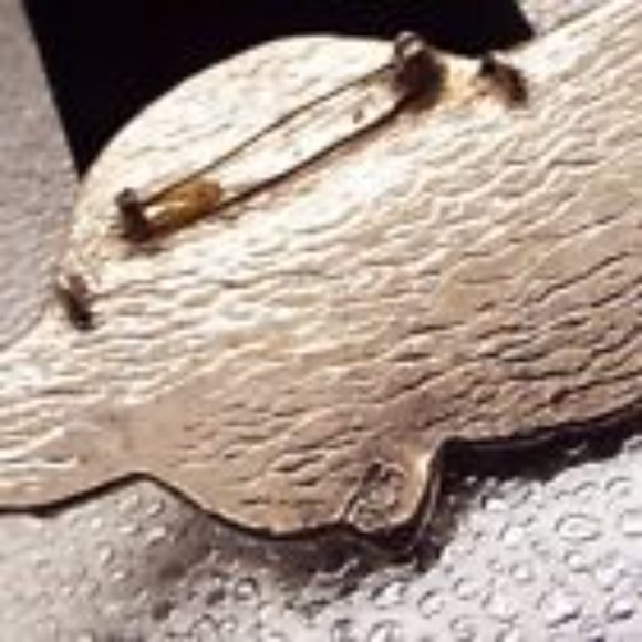 COTE D AZURE MASSIVE STERLING STYLISH WOMAN WITH HUGE HAT PIN PENDANT 57 - Picture 2 of 2